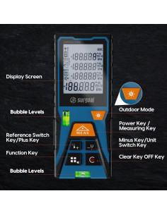 Medidor Láser SG SURGOAL 100m con Niveles de Burbuja 2