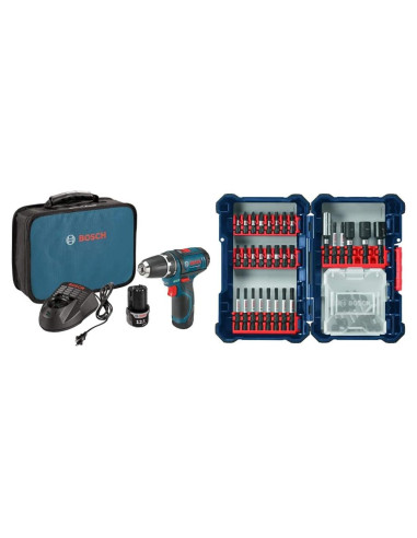 Taladro Bosch PS31-2A 12V 3/8" Inalámbrico + 40 Piezas