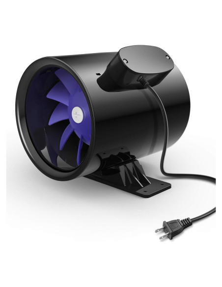 iPower Ventilador de Refuerzo 6" 300 CFM Silencioso Negro iPower Ventilador de Refuerzo 6" 300 CFM Silencioso Negro