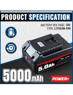 Batería Li-ion 18V 5.0Ah Prezoye para Bosch BAT609 2