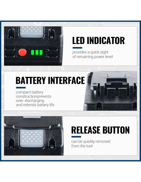 Batería Li-ion 18V 5.0Ah Prezoye para Bosch BAT609 Batería Li-ion 18V 5.0Ah Prezoye para Bosch BAT609