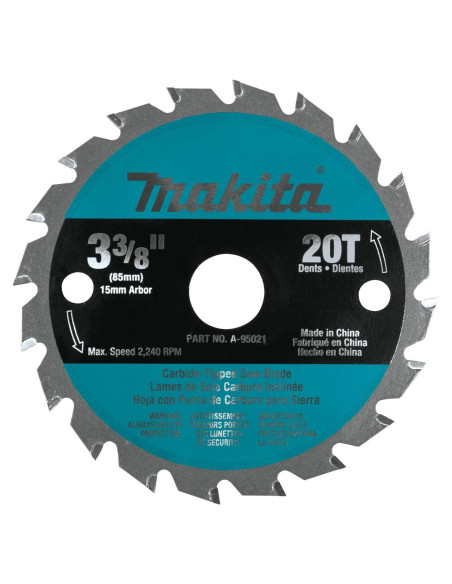 Hoja de sierra circular Makita A-95021 85mm 20T Carburo Hoja de sierra circular Makita A-95021 85mm 20T Carburo