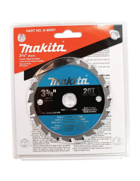 Hoja de sierra circular Makita A-95021 85mm 20T Carburo Hoja de sierra circular Makita A-95021 85mm 20T Carburo