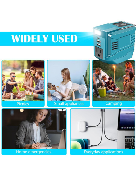 Inversor de Potencia 200W ZUYIYI para Batería Makita 18V Inversor de Potencia 200W ZUYIYI para Batería Makita 18V