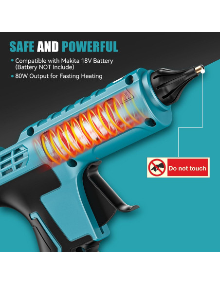 Pistola de Pegamento Inalámbrica MtiolHig 80W para Makita 18V Pistola de Pegamento Inalámbrica MtiolHig 80W para Makita 18V