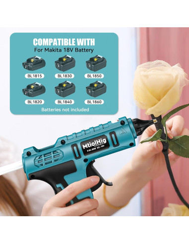 Pistola de Pegamento Inalámbrica MtiolHig 80W para Makita 18V