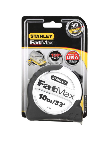 Cinta Métrica Stanley FatMax 10m Ancho 32mm Plata