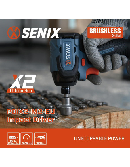 Destornillador de Impacto SENIX X2 20V Inalámbrico 4 Velocidades Destornillador de Impacto SENIX X2 20V Inalámbrico 4 Velocidades