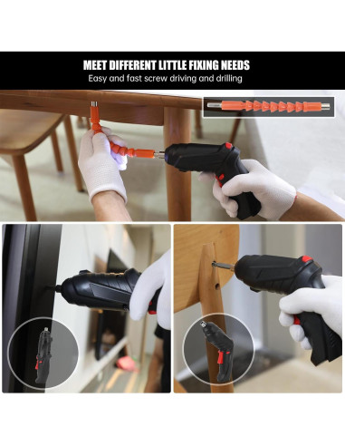 Destornillador Eléctrico Recargable SENXINGYAN 3.6V 47 Acc.