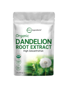 Polvo de Té de Raíz de Diente de León Orgánico 450 Porciones