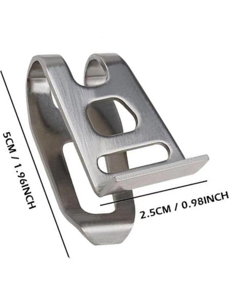 Ganchos de Cinturón SANFAY 346449-3 Acero Inoxidable (2PCS) Ganchos de Cinturón SANFAY 346449-3 Acero Inoxidable (2PCS)