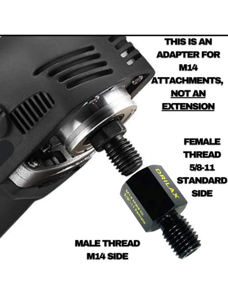 Adaptador Amoladora DRILAX M14 a 5/8"-11 12000 RPM Adaptador Amoladora DRILAX M14 a 5/8"-11 12000 RPM