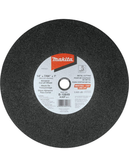 Disco de Corte Abrasivo Makita B-10849-5 14" 5 Piezas Disco de Corte Abrasivo Makita B-10849-5 14" 5 Piezas