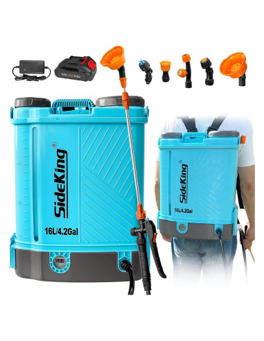 Pulverizador de Mochila Eléctrico SideKing SK4000B 15L 100 PSI