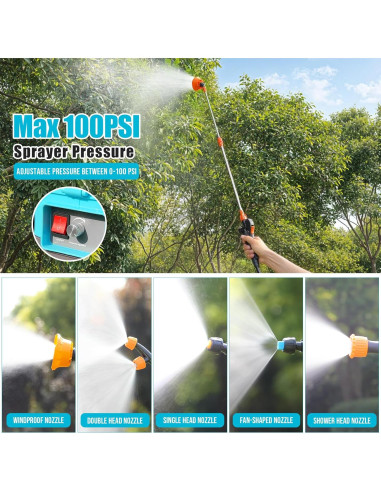 Pulverizador de Mochila Eléctrico SideKing SK4000B 15L 100 PSI