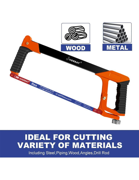 Hojas de sierra de arco JUGREAT 24 TPI 30,48 cm paquete 10 Hojas de sierra de arco JUGREAT 24 TPI 30,48 cm paquete 10