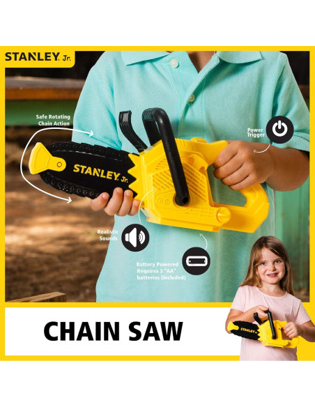 Motosierra a Batería Stanley Jr. para Niños 3+ Aventura Segura Motosierra a Batería Stanley Jr. para Niños 3+ Aventura Segura