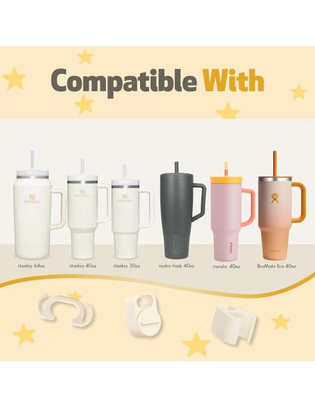 Set de 3 Accesorios para Taza Stanley Cupoita Rosa Set de 3 Accesorios para Taza Stanley Cupoita Rosa