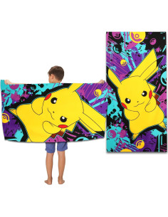 Juego de Toallas de Playa Pikachu Pokemon 68.58x137.16 cm 2