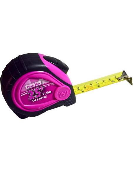 Cinta Métrica Auto-Bloqueo 7.5m The Original Pink Box Rosa Cinta Métrica Auto-Bloqueo 7.5m The Original Pink Box Rosa