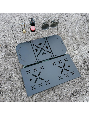 Mesa Plegable Yoidesu de Aluminio para Café al Aire Libre