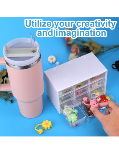 Organizador de Tapas de Popote Vodolo 30-40oz Apilable
