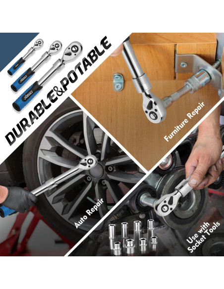 Juego de Llave de Carraca DISEN 3PCS Extensible 72 Dientes Juego de Llave de Carraca DISEN 3PCS Extensible 72 Dientes