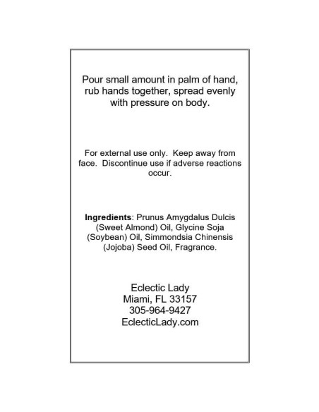 Aceite de Masaje Eclectic Lady Magnolia 118 ml Natural Hidratante Aceite de Masaje Eclectic Lady Magnolia 118 ml Natural Hidratante