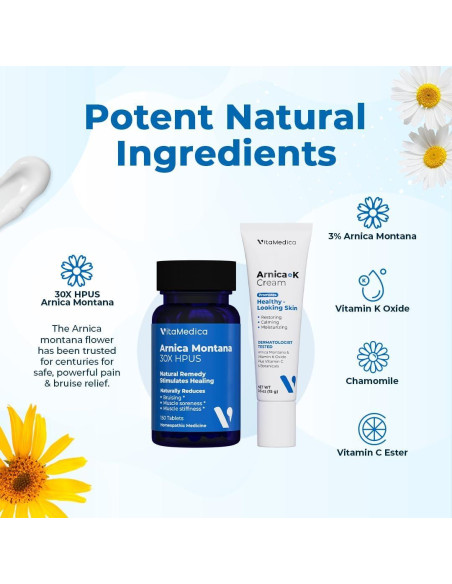 VitaMedica Arnica Montana 30X y Crema Tópica Vitamina K 64.8g VitaMedica Arnica Montana 30X y Crema Tópica Vitamina K 64.8g