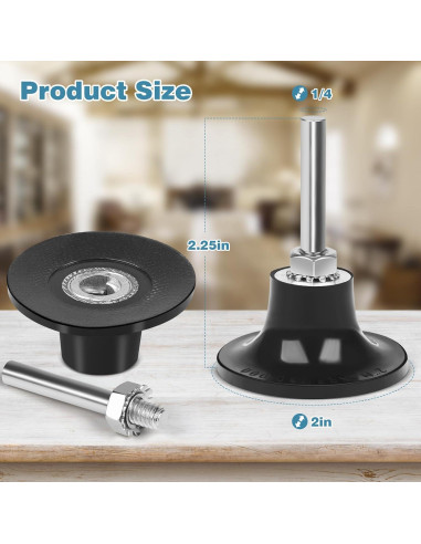 Paquete de 2 discos de lijado Fibvaxm 5 cm vástago 0.64 cm