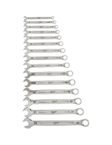 Juego de Llaves Combinadas Milwaukee 15 Piezas Métrico
