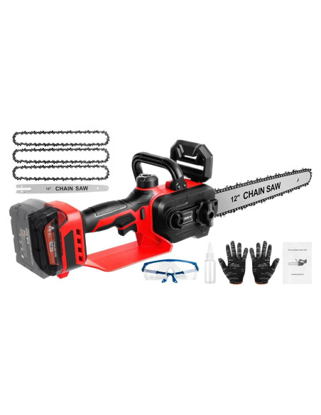 Motosierra inalámbrica Krodrch 12" sin escobillas 1000W Motosierra inalámbrica Krodrch 12" sin escobillas 1000W