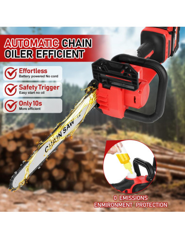 Motosierra inalámbrica Krodrch 12" sin escobillas 1000W