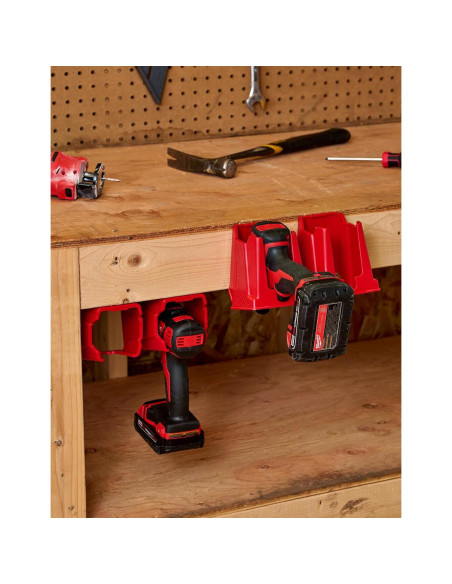 Soporte para Taladro CADDY 2-Pack Organizador Pared Rojo Soporte para Taladro CADDY 2-Pack Organizador Pared Rojo