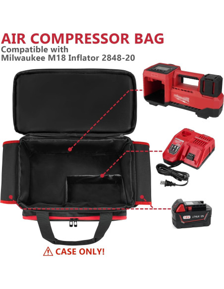 Bolsa de Compresor de Aire ZIOZERTT para Milwaukee M18 Bolsa de Compresor de Aire ZIOZERTT para Milwaukee M18