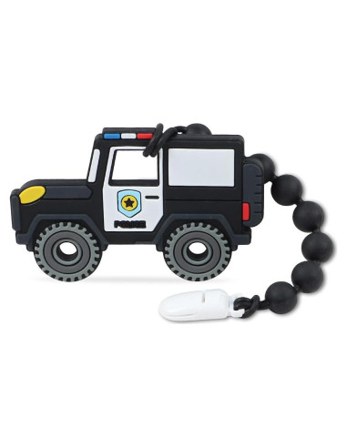 Mordedor de Silicona Cuebo Coche de Policía para Bebés 3+ Meses