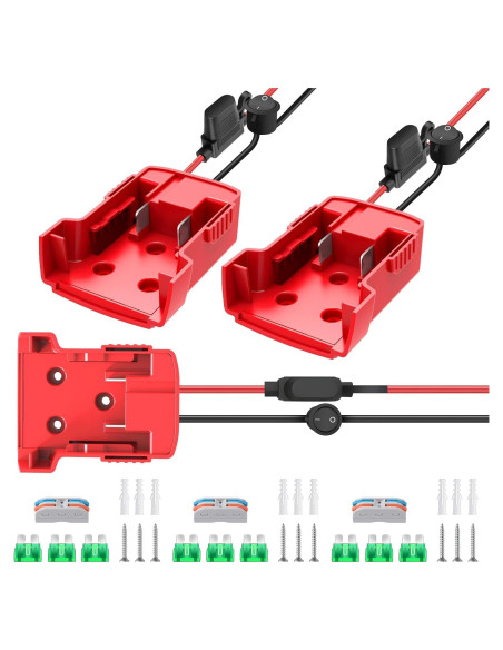 3 Adaptadores de Batería Power Wheel Milwaukee M18 18V 3 Adaptadores de Batería Power Wheel Milwaukee M18 18V