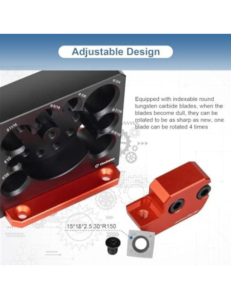 Plantilla Dowel Jig Yosoo 8 Agujeros Ajustable 0,38 kg Plantilla Dowel Jig Yosoo 8 Agujeros Ajustable 0,38 kg