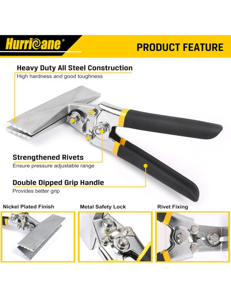 HURRICANE Doblador de Chapa Metálica 15,24 cm Mango Ergonómico HURRICANE Doblador de Chapa Metálica 15,24 cm Mango Ergonómico