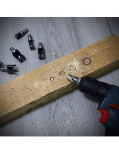 Juego de 8 Brocas para Cortar Tapones de Madera Baorder 10 mm