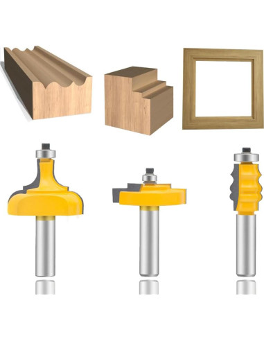 Juego de Brocas para Router LEATBUY 3 Piezas 12,7 mm