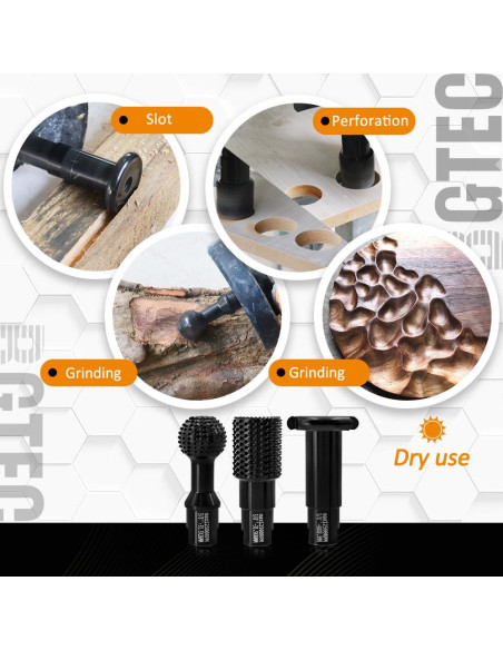 BGTEC Herramientas de Tallado de Madera 3pcs Accesorios BGTEC Herramientas de Tallado de Madera 3pcs Accesorios