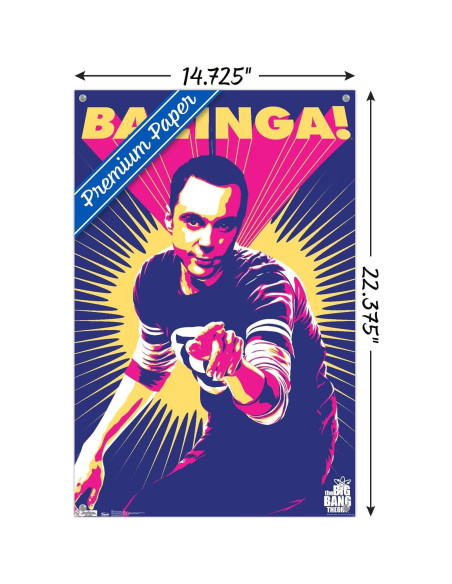 Póster de Sheldon Big Bang - Trends International 56.8x37.4cm Póster de Sheldon Big Bang - Trends International 56.8x37.4cm