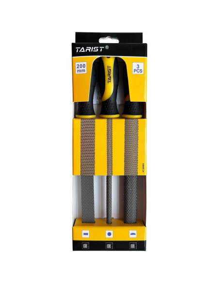 Juego de limas de madera TARIST 3 piezas para afilar Juego de limas de madera TARIST 3 piezas para afilar