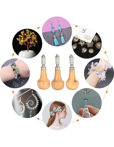 Juego de 3 Pinzas Pssopp para Joyería con Mango Ergonómico