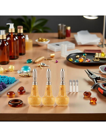 Juego de 3 Pinzas Pssopp para Joyería con Mango Ergonómico Juego de 3 Pinzas Pssopp para Joyería con Mango Ergonómico