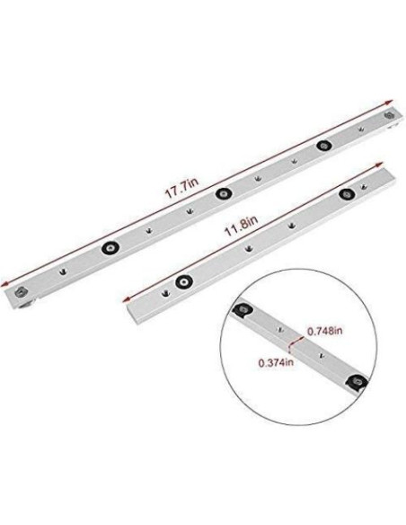 Barra de inglete Fdit de aluminio 44.96 cm ajustable Barra de inglete Fdit de aluminio 44.96 cm ajustable