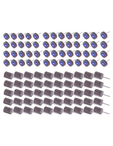 Juego de 100 Ruedas de Lijado Mixiflor 80 Granos 3.20cm