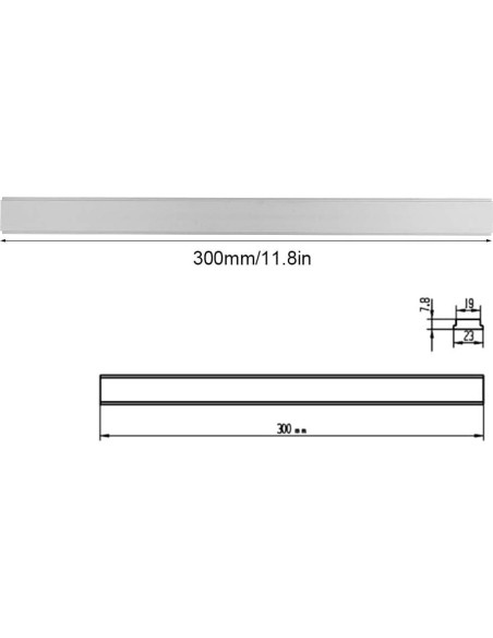 Riel T-Bar FTVOGUE 300mm de aluminio para carpintería Riel T-Bar FTVOGUE 300mm de aluminio para carpintería