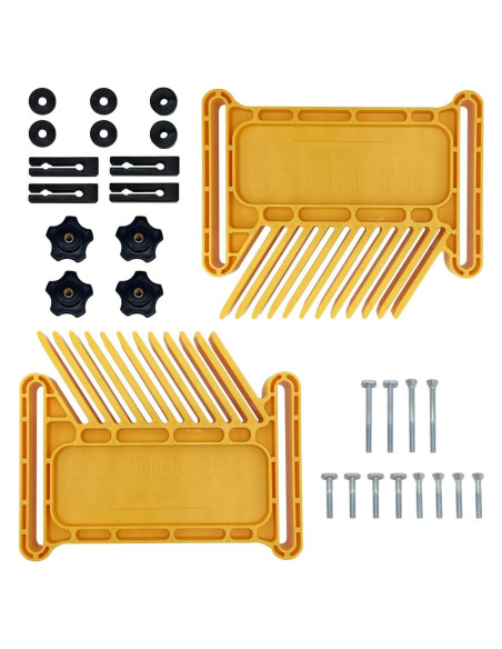 Featherboard de Seguridad Zeromall Amarillo 2 Pcs para Carpintería Featherboard de Seguridad Zeromall Amarillo 2 Pcs para Carpintería